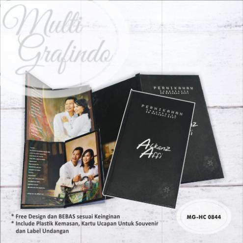 Cetak Undangan Hardcover full color 18x11 cm